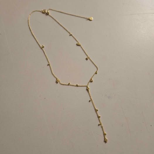 Gorjana Dainty Gold Color Y-Drop Necklace